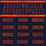 Maillot de football personnalisé à rayures fines, orange, bleu marine, dégradé, sublimation Maillot de football personnalisé à rayures fines, orange, bleu marine, dégradé, sublimation