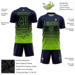 Maillot à fines rayures personnalisé, uniforme, bleu marine, mode, vert, sublimation, football, néon