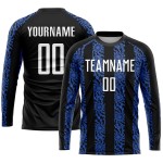 Maillot de football personnalisé par sublimation blanc-noir royal