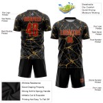 Maillot de football personnalisé à sublimation rouge et noir