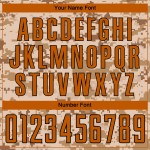 Maillot de football personnalisé par sublimation, camouflage orange-marron, salut, service au Texas