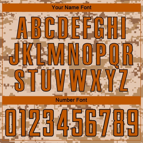 Maillot de football personnalisé par sublimation, camouflage orange-marron, salut, service au Texas