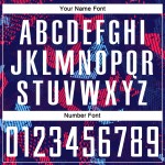 Maillot de football personnalisé par sublimation, blanc, bleu clair et bleu marine