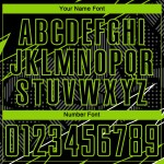 Maillot personnalisé à sublimation, uniforme de football néon noir vert