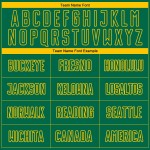 Maillot de football personnalisé à rayures fines, jaune et vert, sublimation tendance, Kelly