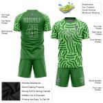 Maillot de football Green Kelly à sublimation vert fluo et blanc personnalisé