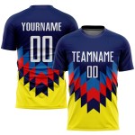 Maillot de football blanc et or, uniforme personnalisé par sublimation