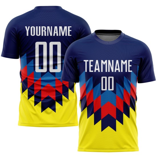 Maillot de football blanc et or, uniforme personnalisé par sublimation