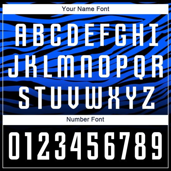 Maillot de football noir personnalisé par sublimation, blanc et bleu roi