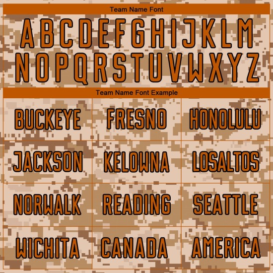Maillot de football personnalisé par sublimation, camouflage orange-marron, salut, service au Texas