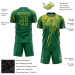 Maillot de football personnalisé vert jaune Kelly Sublimation