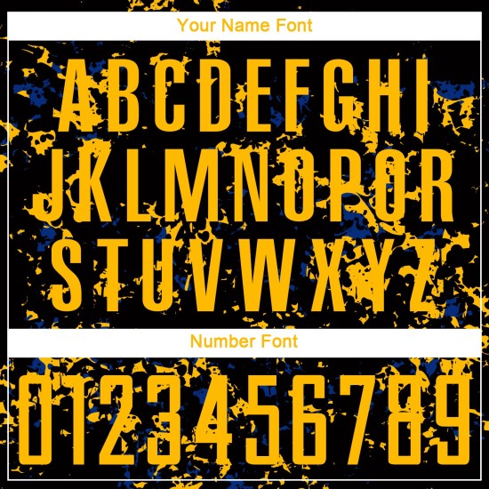 Maillot de football abstrait personnalisé par sublimation, fragment, noir et or, Royal Art