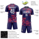 Maillot de football blanc-violet à sublimation personnalisée