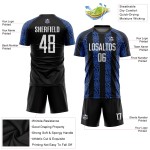 Maillot de football personnalisé par sublimation blanc-noir royal