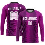 Maillot de football personnalisé à sublimation violet, blanc et rose