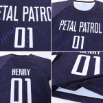 Maillot de football personnalisé à sublimation blanc-noir, violet foncé