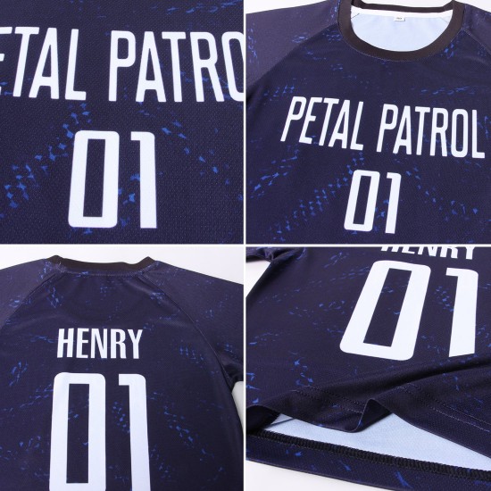 Maillot de football personnalisé à sublimation blanc-noir, violet foncé